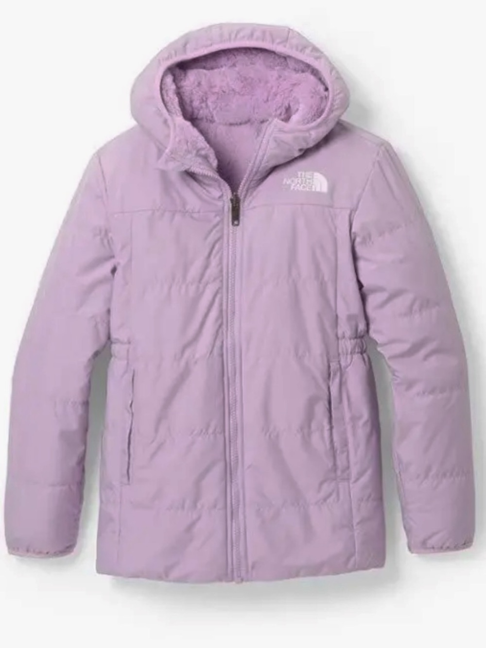 The North Face Girls' Reversible Mossbud Parka, quilted & fleece Inside Size 10